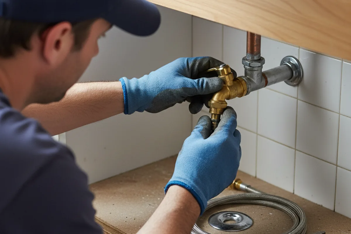Shutoff valve and fitting work during Repiping in Indianola